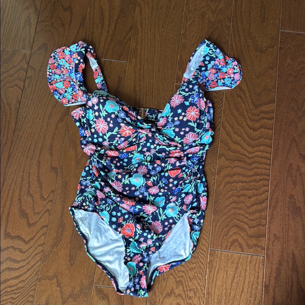 Anne Cole Floral One Piece Swimsuit - Multicolor